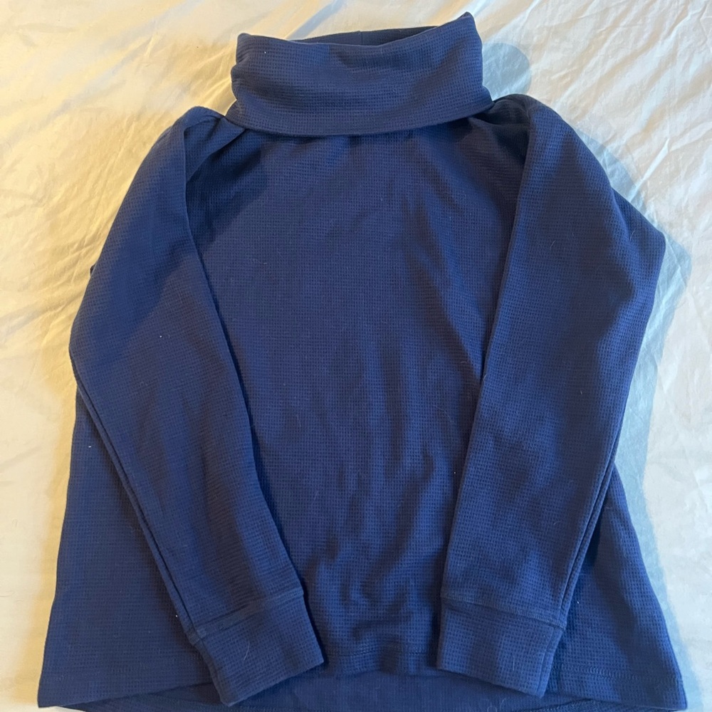 Lands' End Navy Turtleneck Sweater